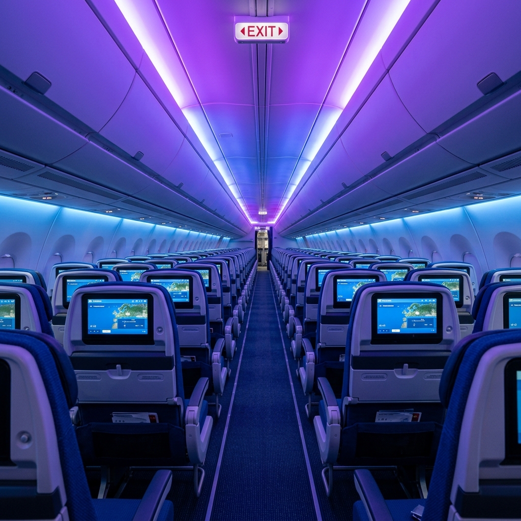 Modern Airplane Cabin